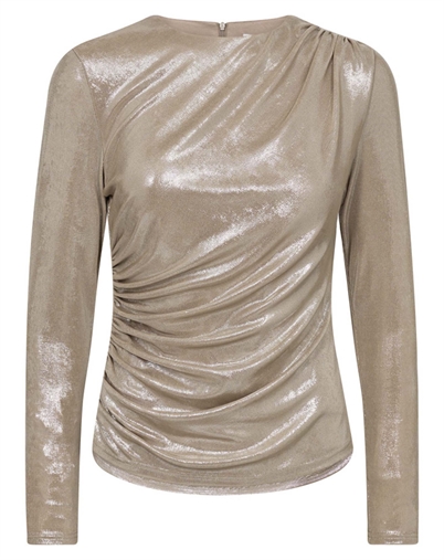 Co'Couture - Margot CC Drape Bluse - Champagne